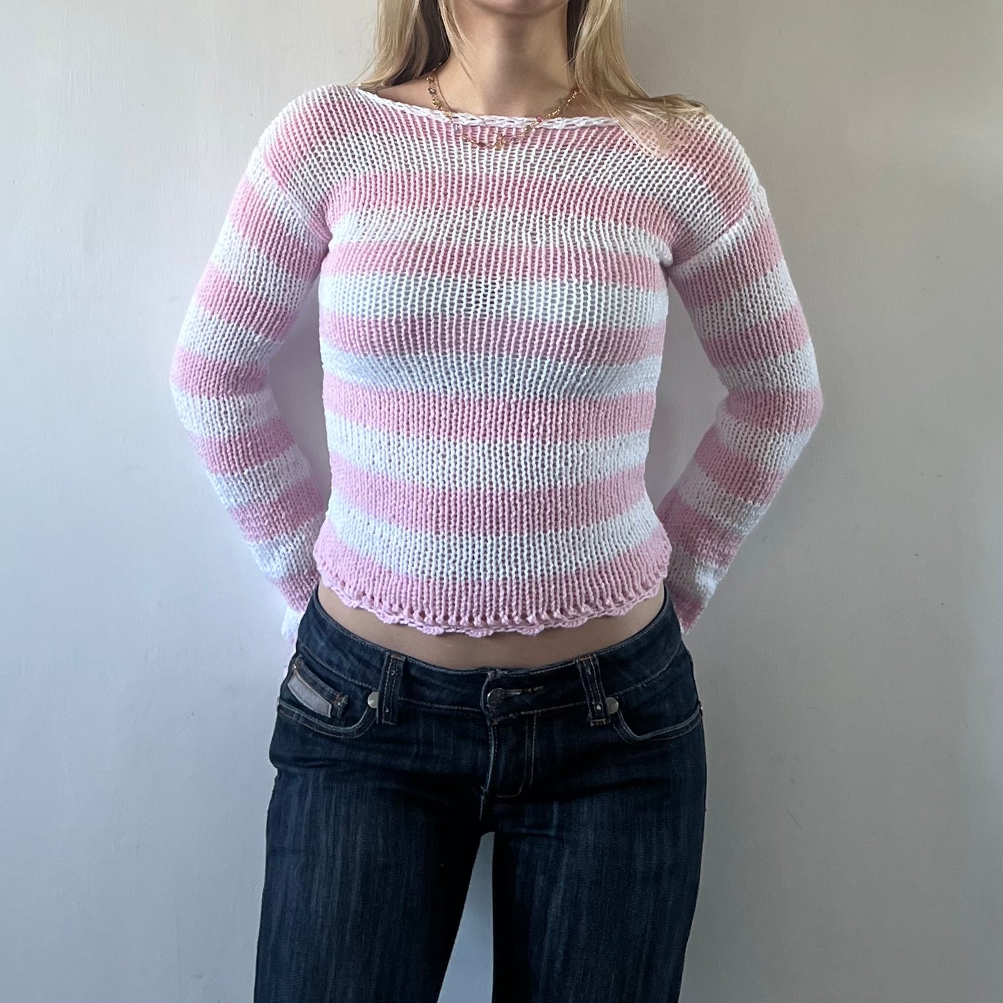 Pink Stripe Jumper