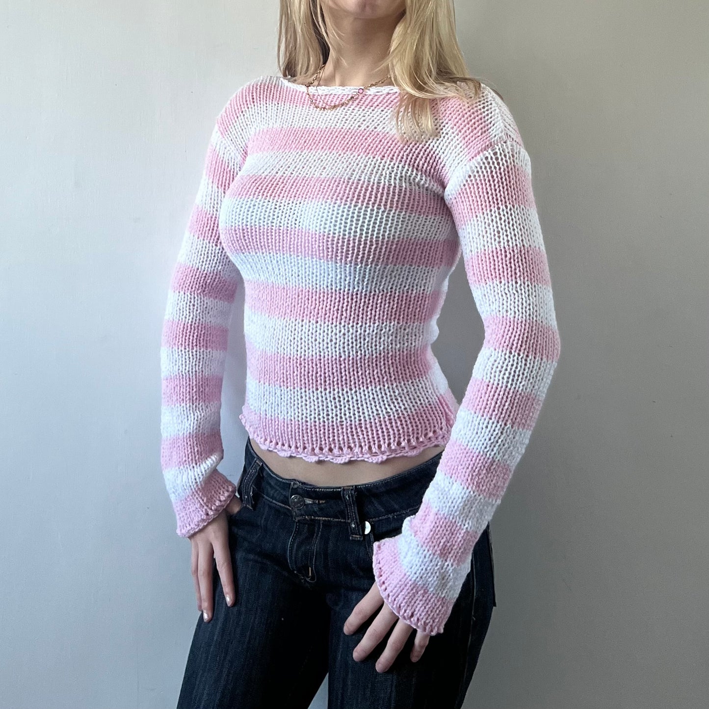 Pink Stripe Jumper