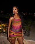 Hibiscus Beaded Mini Dress