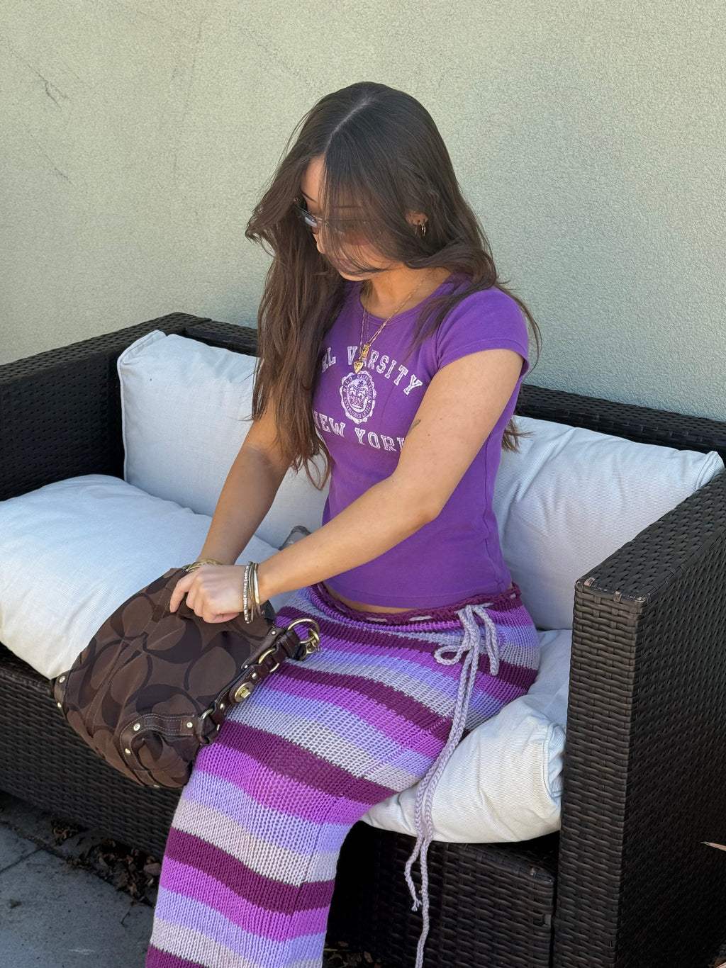 Orchid Stripe Skirt